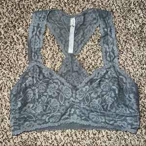 Free people Galloon Lace Racerback in grey